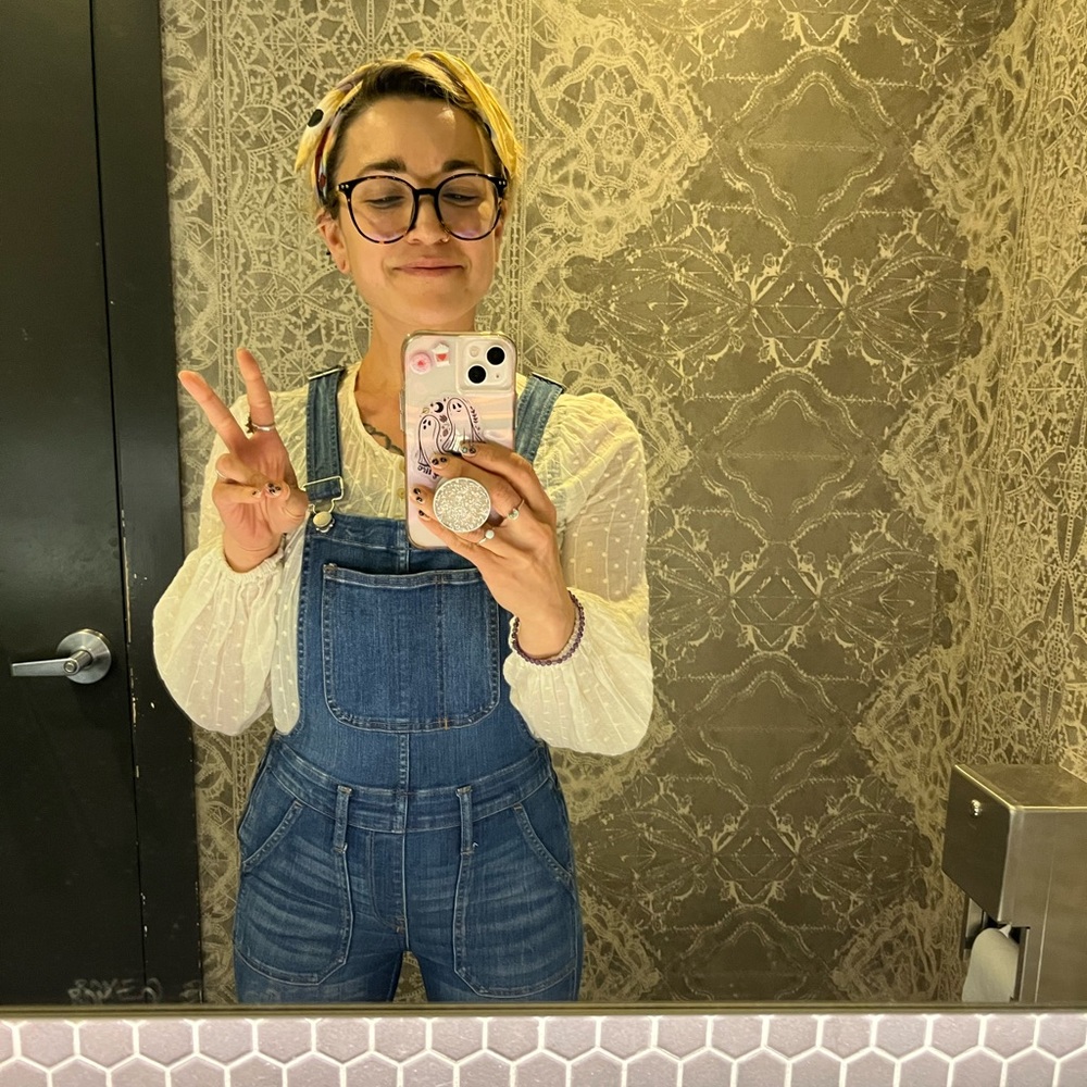 Madewell skinny side zip overalls